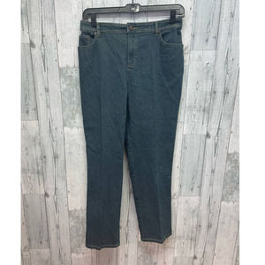 Bill Blass Womens Size 16 PolySpandex Straight Leg Back Elastic Waist Jeans